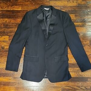 Lineage Black Modern Fit Sport Coat with Notch Lapel